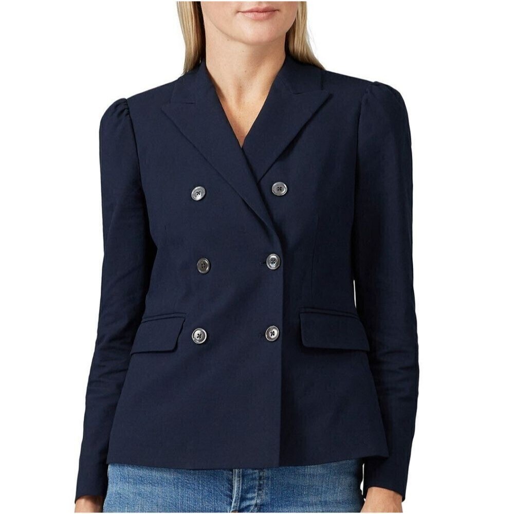 Rebecca Taylor Midnight Navy Double-Breasted Blazer 4